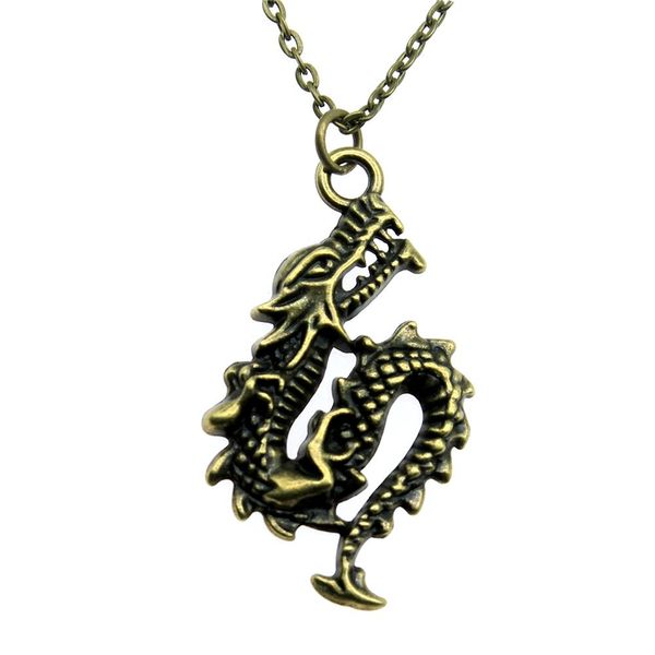 wysiwyg 5 pieces metal chain necklaces pendants women necklace jewelry dragon 44x24mm n2-a12731, Silver